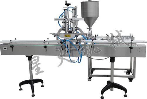 雙頭直線(xiàn)型醬料灌裝機